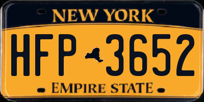 NY license plate HFP3652