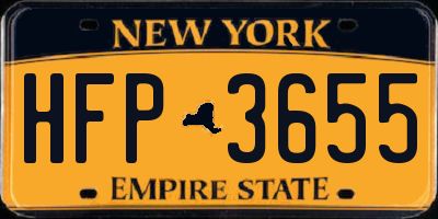 NY license plate HFP3655