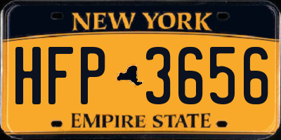 NY license plate HFP3656