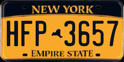 NY license plate HFP3657