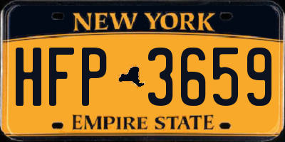 NY license plate HFP3659