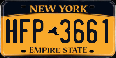 NY license plate HFP3661