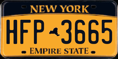 NY license plate HFP3665