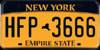 NY license plate HFP3666