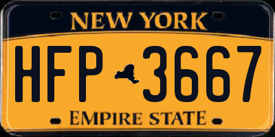 NY license plate HFP3667