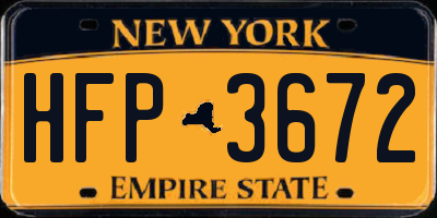 NY license plate HFP3672