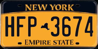 NY license plate HFP3674