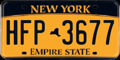 NY license plate HFP3677