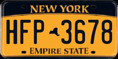 NY license plate HFP3678