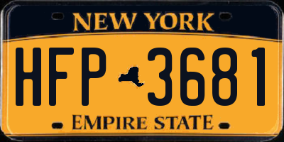 NY license plate HFP3681