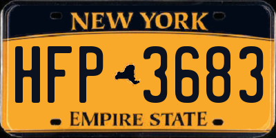NY license plate HFP3683