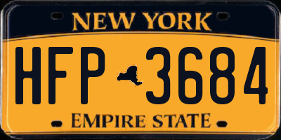NY license plate HFP3684