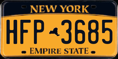 NY license plate HFP3685