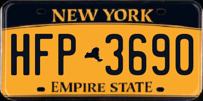 NY license plate HFP3690