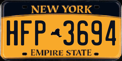 NY license plate HFP3694