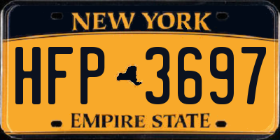 NY license plate HFP3697