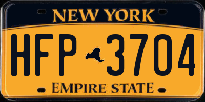 NY license plate HFP3704