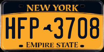 NY license plate HFP3708