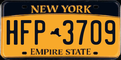 NY license plate HFP3709