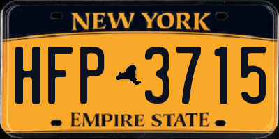 NY license plate HFP3715