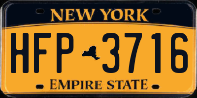 NY license plate HFP3716