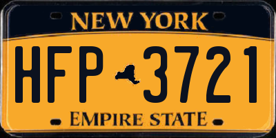 NY license plate HFP3721