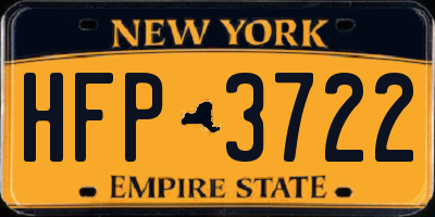 NY license plate HFP3722