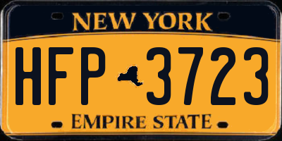 NY license plate HFP3723