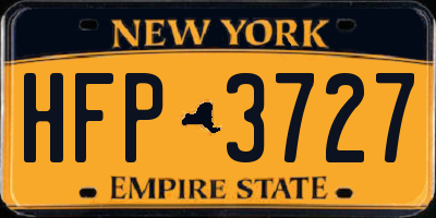 NY license plate HFP3727