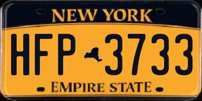 NY license plate HFP3733