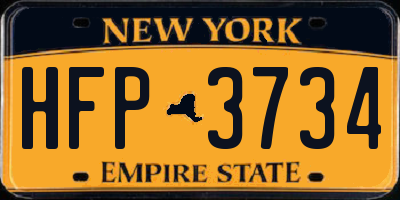 NY license plate HFP3734