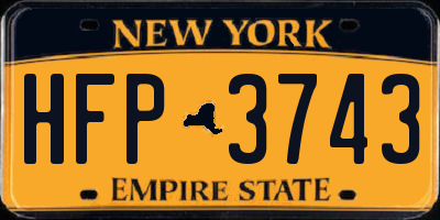 NY license plate HFP3743
