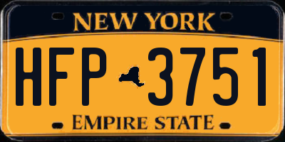 NY license plate HFP3751