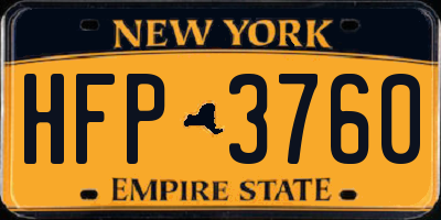 NY license plate HFP3760
