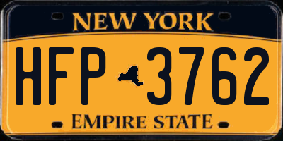 NY license plate HFP3762
