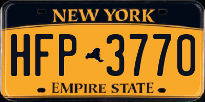 NY license plate HFP3770