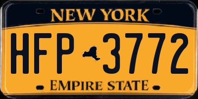 NY license plate HFP3772