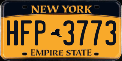 NY license plate HFP3773