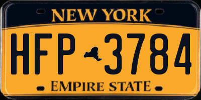 NY license plate HFP3784