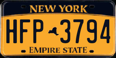 NY license plate HFP3794