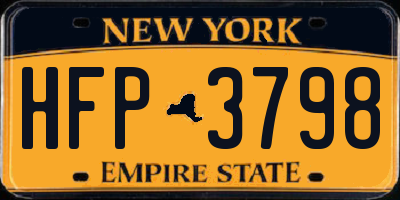 NY license plate HFP3798