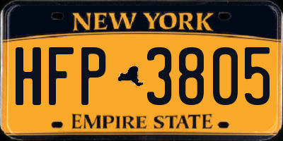 NY license plate HFP3805