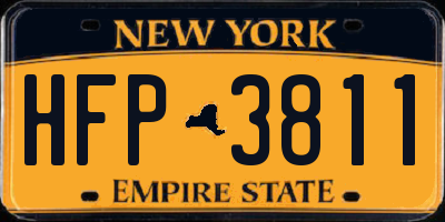 NY license plate HFP3811