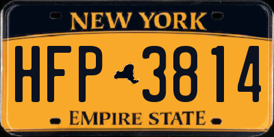 NY license plate HFP3814