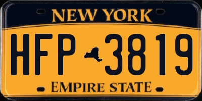 NY license plate HFP3819