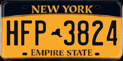 NY license plate HFP3824