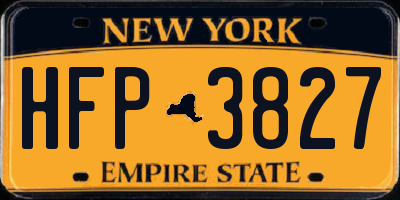 NY license plate HFP3827