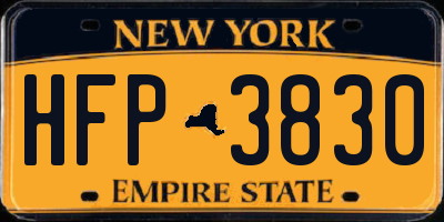 NY license plate HFP3830