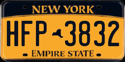NY license plate HFP3832