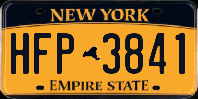 NY license plate HFP3841